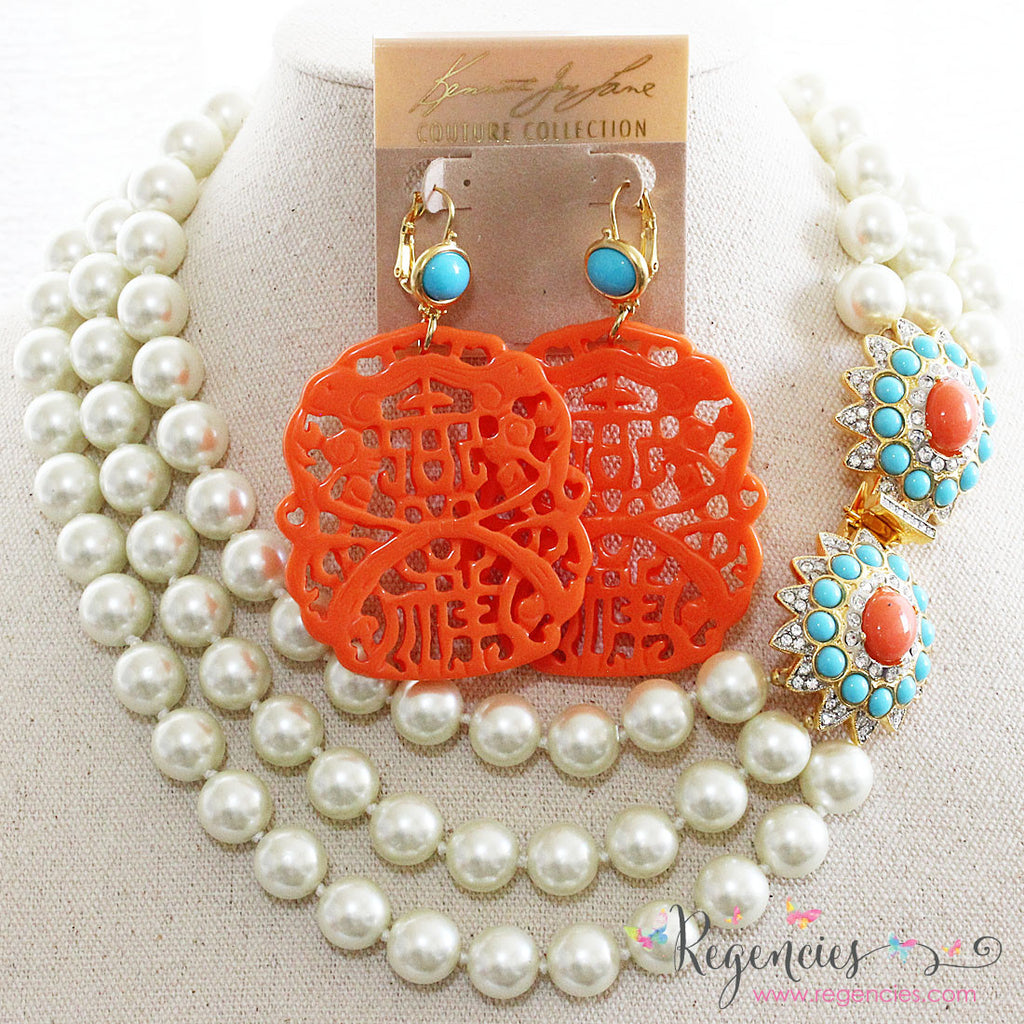 Kenneth jay lane coral earrings online