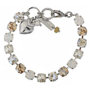 Mariana "Champagne and Caviar" Rhodium Plated Must-Have Everyday Crystal Tennis Bracelet, 4252 3911ro