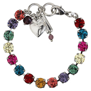 Mariana "Crown Jewels" Rhodium Plated Must-Have Everyday Crystal Tennis Bracelet, 4252 333ro