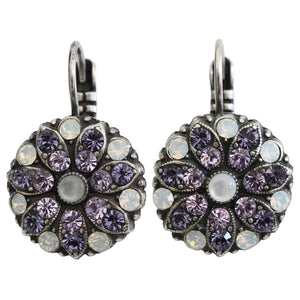 Mariana "Purple Mix" Silver Plated Guardian Angel Crystal Earrings, 1029 1062
