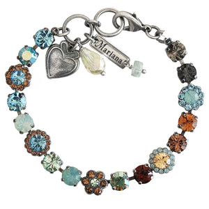 Mariana "Forget Me Not" Silver Plated Must-Have Blossom Crystal Bracelet, 4173/3 1329