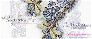 La Vie Parisienne by Catherine Popesco Dragonfly Enamel Necklace