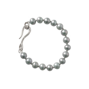 Chan Luu Sterling Silver Grey Freshwater Pearls Unity Bracelet