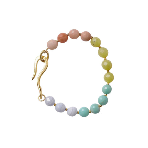 Chan Luu Gold Plated Multi Stone Mix Unity Bracelet