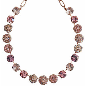 Mariana "Flamingo" Rose Gold Plated Floral Statement Crystal Necklace, 3284 319mr