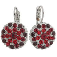 Mariana "Lady in Red" Rhodium Plated Guardian Angel Crystal Earrings, 1029 1070ro