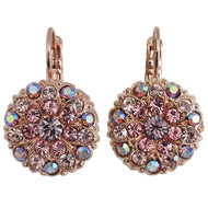 Mariana "Flamingo" Rose Gold Plated Guardian Angel Crystal Earrings, 1029 319rg
