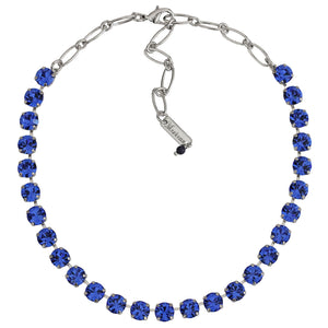 Mariana "Royal Blue" Rhodium Plated Must-Have Everyday Crystal Necklace, 3252 206206ro