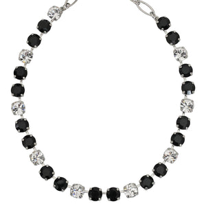 Mariana "Checkmate" Rhodium Plated Must-Have Everyday Crystal Necklace, 3252 280-1ro