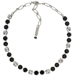 Mariana "Checkmate" Rhodium Plated Must-Have Everyday Crystal Necklace, 3252 280-1ro