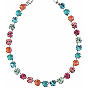 Mariana "Coral Cove" Rhodium Plated Must-Have Everyday Crystal Necklace, 3252 5003ro