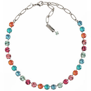 Mariana "Coral Cove" Rhodium Plated Must-Have Everyday Crystal Necklace, 3252 5003ro