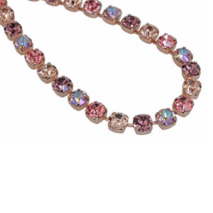Mariana "Flamingo" Rose Gold Plated Must-Have Everyday Crystal Necklace, 3252 319rg