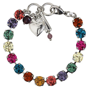 Mariana "Crown Jewels" Rhodium Plated Must-Have Everyday Crystal Tennis Bracelet, 4252 333ro