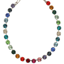 Mariana "Gradient Rainbow" Rhodium Plated Must-Have Everyday Crystal Necklace, 4252 888885ro