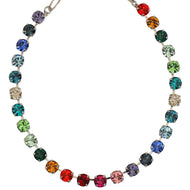 Mariana "Gradient Rainbow" Rhodium Plated Must-Have Everyday Crystal Necklace, 4252 888885ro