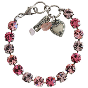 Mariana "Pretty in Pink" Silver Plated Must-Have Everyday Crystal Tennis Bracelet, 4252 2230