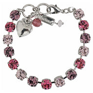 Mariana "Pretty in Pink" Rhodium Plated Must-Have Everyday Crystal Tennis Bracelet, 4252 2230ro