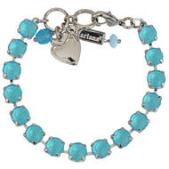 Mariana "Sun-Kissed Aqua" Rhodium Plated Must-Have Everyday Crystal Tennis Bracelet, 4252 146146ro