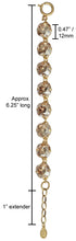 Catherine Popesco 14k Gold Plated Crystal Round Bracelet, 1696G Champagne