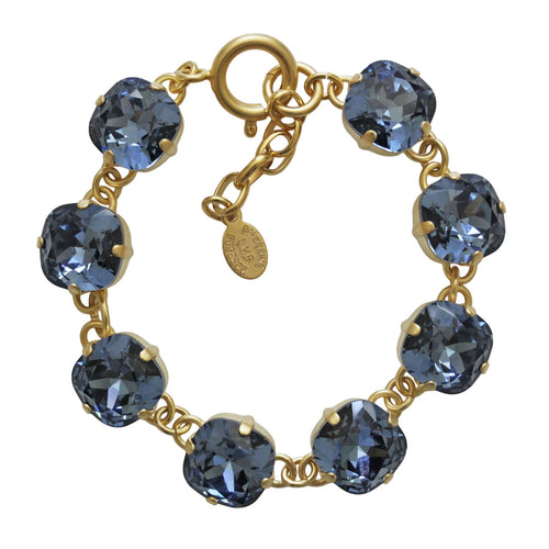 Catherine Popesco 14k Gold Plated Crystal Round Bracelet, 1696G Midnight