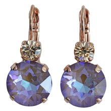 Mariana "Butter Pecan Rose Gold Plated Lovable Double Stone Crystal Earrings, 1037R 216148rg