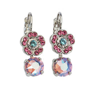Mariana "Coral Cove" Rhodium Plated Floret Drop Small Crystal Earrings, 1211 5003ro