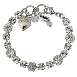 Mariana "On A Clear Day" Rhodium Plated Must-Have Blossom Crystal Bracelet, 4173/3 001001