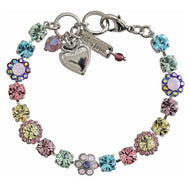 Mariana "Sweet Summer" Rhodium Plated Must-Have Blossom Crystal Bracelet, 4173/3 27ro