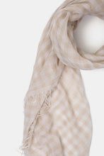 Chan Luu Cashmere and Silk Scarf Wrap - Gingham Moonlight White BRH-SC-441