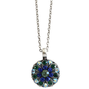 Mariana "Capri" Guardian Angel Silver Plated Pendant Crystal Necklace, 5212 17
