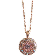 Mariana "Flamingo" Guardian Angel Rose Gold Plated Pendant Crystal Necklace, 5212 319mr