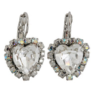 Mariana "On A Clear Day" Rhodium Plated Heart Crystal Earrings, 1100/14 0011ABro