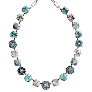 Mariana "Italian Ice" Silver Plated Lovable Daisy Crystal Necklace, 3174 141