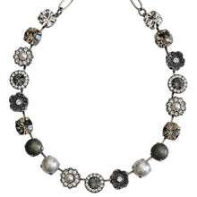 Mariana "Zulu" Silver Plated Lovable Rosette Crystal Necklace, 3084 M1080