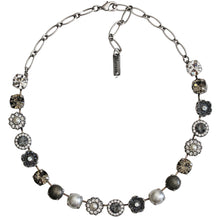 Mariana "Zulu" Silver Plated Lovable Rosette Crystal Necklace, 3084 M1080