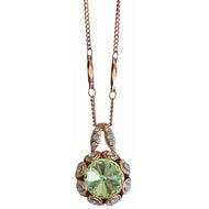 Mariana "Chrysolite" Rose Gold Plated Lovable Embellished Rivoli Pendant Crystal Necklace, 5070 390rg