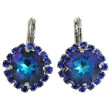 Mariana Rhodium Plated Cushion Statement Crystal Earrings, Sun-Kissed Capri Royal Blue 1137/1R 206167-RO