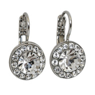 Mariana "On A Clear Day" Rhodium Plated Must-Have Round Pavé Crystal Earrings, 1129 001001ro
