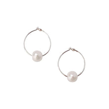 Chan Luu Sterling Silver White Freshwater Cultured Pearl Small Hoop Earrings