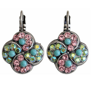 Mariana "Summer Fun" Silver Plated Extra Luxurious Clover Crystal Earrings, 1319/1 3711
