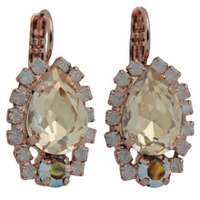 Mariana "Aurora" Rose Gold Plated Teardrop Pear Crystal Earrings, 1259/1 1093rg