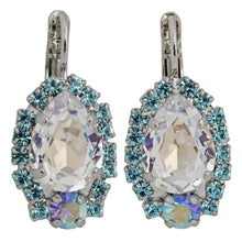 Mariana "Italian Ice" Rhodium Plated Teardrop Pear Crystal Earrings, 1259/1 141ro