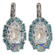 Mariana "Italian Ice" Rhodium Plated Teardrop Pear Crystal Earrings, 1259/1 141ro