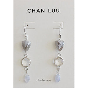 Chan Luu Sterling Silver Tiered Semi-Precious Stone Dangle Earrings