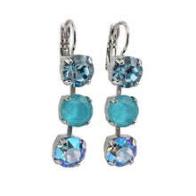 Mariana "Bliss" Rhodium Plated Three Stone Crystal Earrings, 1440/1 M2672ro