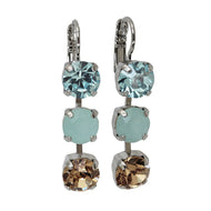 Mariana "Forget Me Not" Rhodium Plated Three Stone Crystal Earrings, 1440/1 1329ro