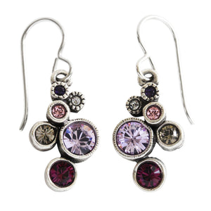 Patricia Locke "Splash" Sterling Silver Plated Earrings, Purple EF0685S