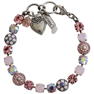 Mariana "Pretty in Pink" Silver Plated Must-Have Pavé Crystal Bracelet, 4044 223