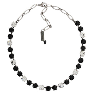 Mariana "Checkmate" Silver Plated Must-Have Everyday Crystal Necklace, 3252 280-1